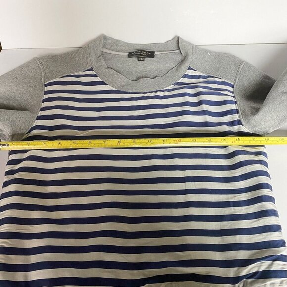 COPY - Burberry Grey Striped Front High Low pullover Sweatshirt XXS - Picture 7 of 7